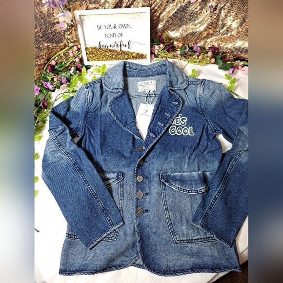Free People x Sandine Rose Denim Jacket TRES COOL - Picture 6 of 12